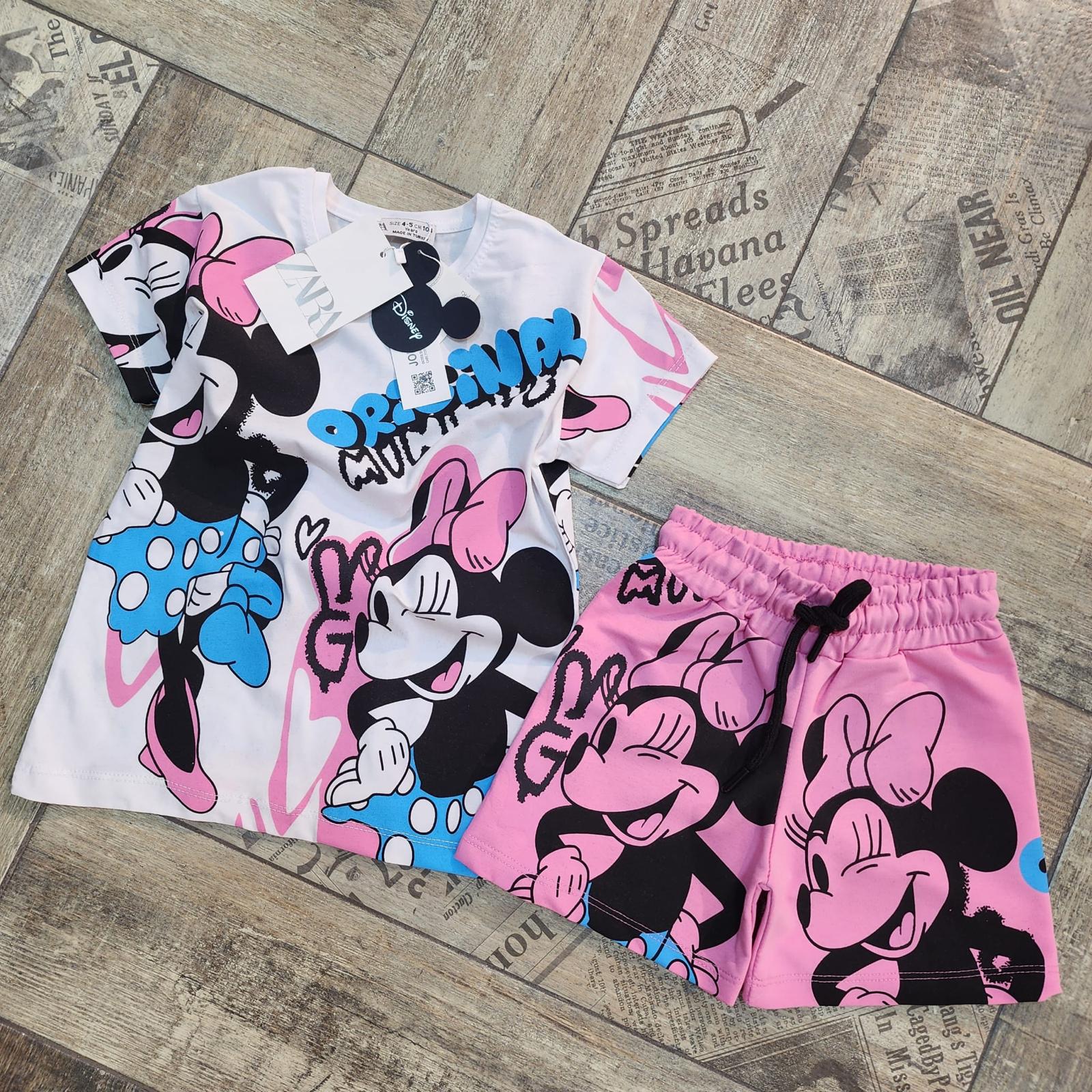 🎀 Minnie Mouse Kız Çocuk Şortlu Takım