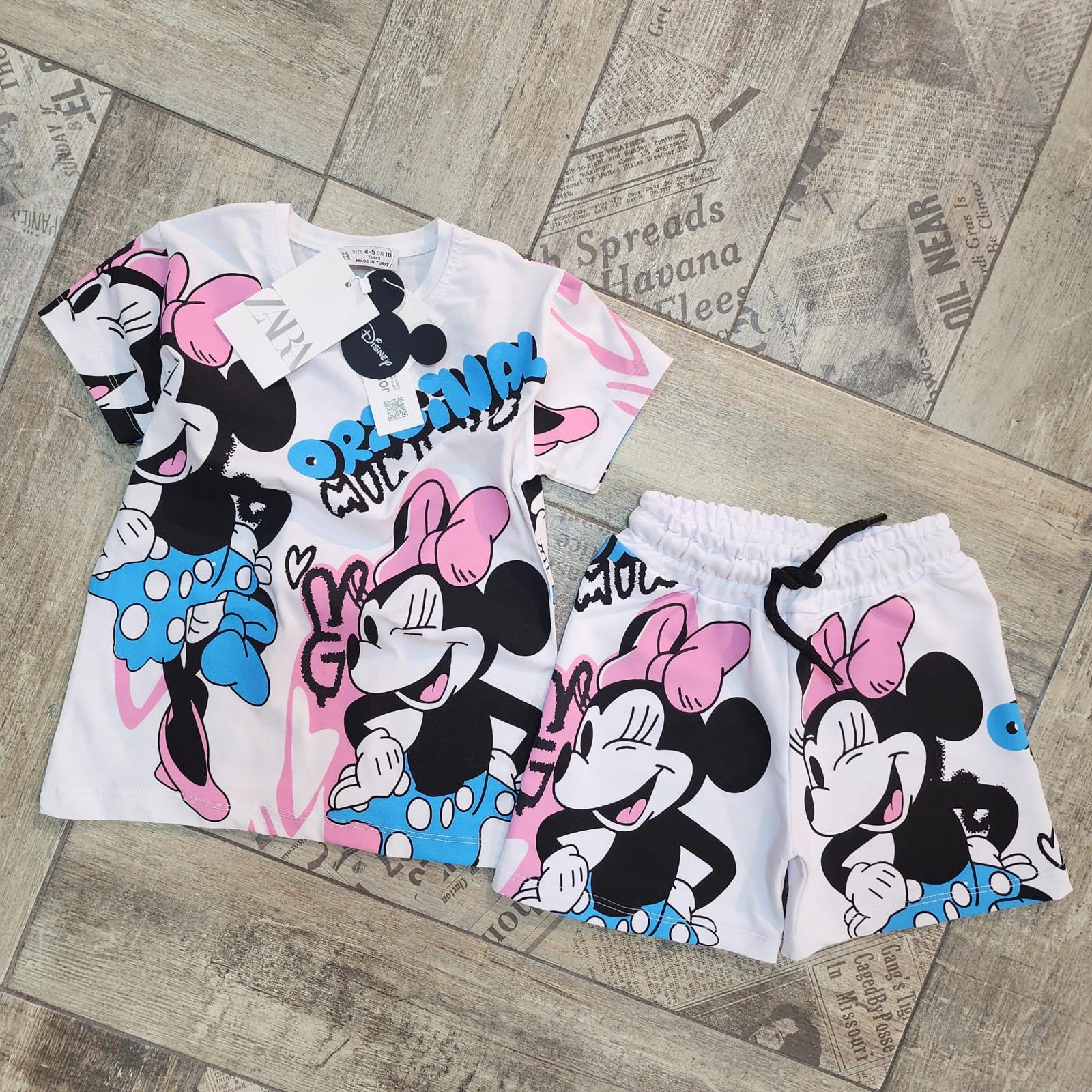🎀 Minnie Mouse Kız Çocuk Şortlu Takım