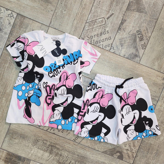🎀 Minnie Mouse Kız Çocuk Şortlu Takım